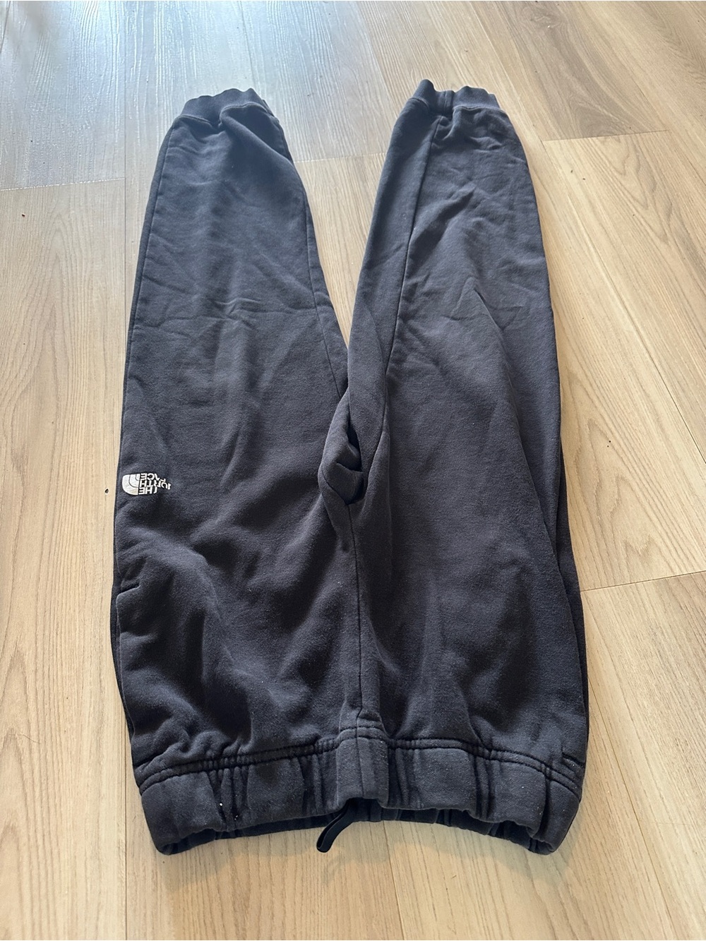The North Face Boys Large 14 16 Black Fleece Joggers Sweatpants Logo Tapered